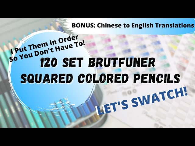 Review Of The Brutfuner 120 Set Of Square Colored Pencils — The Art Gear  Guide