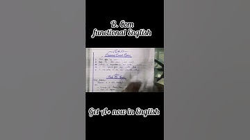 B.com functional English