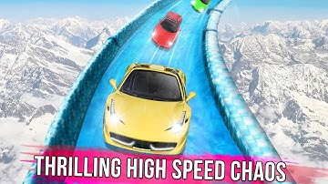 Frozen Water Slide Car Race - Free and Time Racing