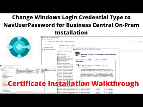 Change Windows Login Credential Type to NavUserPassword for Business Central On Prem Installation