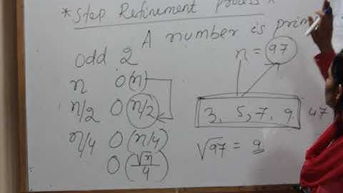 Tutorial 509 – Step Refinement Process – Dr. Sashikala Mishra, HoD, Dept of CE, I2IT