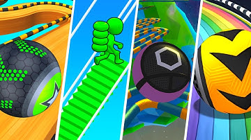 Going Balls vs Bridge Race vs Action Balls vs Sky Escape - Android, IOS gameplay