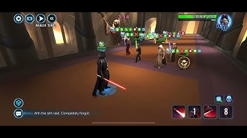 Darth Vader solo vs JML | cooldown/revive datacron | swgoh