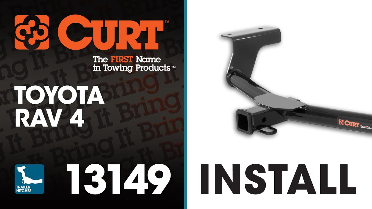 Trailer Hitch Install: CURT 13149 on a Toyota RAV 4 - YouTube