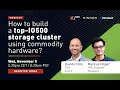 How to build a top-IO500 storage cluster using commodity hardware?
