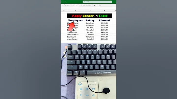Perfect Excel Borders with One Shortcut – You’ll Never Use the Mouse Again #excel #keyboard #border