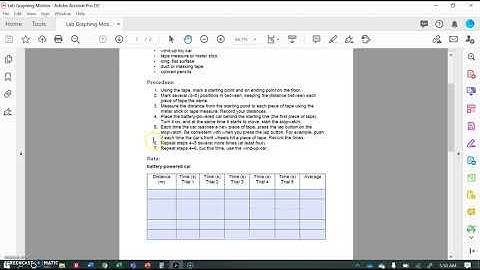 1.7.1 Lab - Graphing Motion