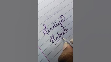 Sadiya💝 name calligraphy|Cursive writing|Improve handwriting|#ytshorts #calligraphy #writing #shorts