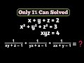 Only 1% Can Solved | A Mind Blowing Algebra Problem | Math Olympiad Questions