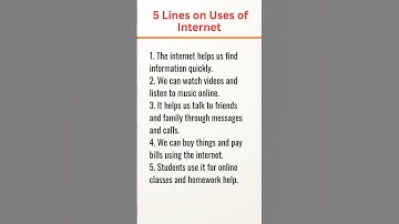 5 Lines on Uses of Internet for Kids | Easy Lines for Homework