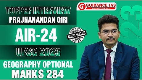 PRAJNANANDAN GIRI (AIR-24) UPSC Topper 2023 | Geography Optional Topper | Himanshu Sir | Pranjal Sir