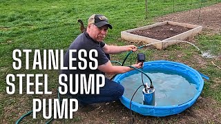 1/2HP 2610GPH Stainless Steel Water Sump Pump