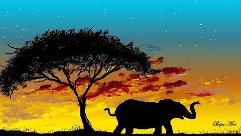 How to draw in computer| Elephant drawing  | ms paint tutorial | Microsoft paint | computer painting