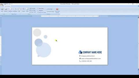 Microsoft Word: How to create simple corporate envelope in MS Word 2007