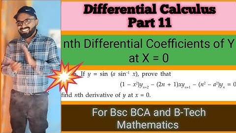 Nth Differential Coefficients of Y at X = 0