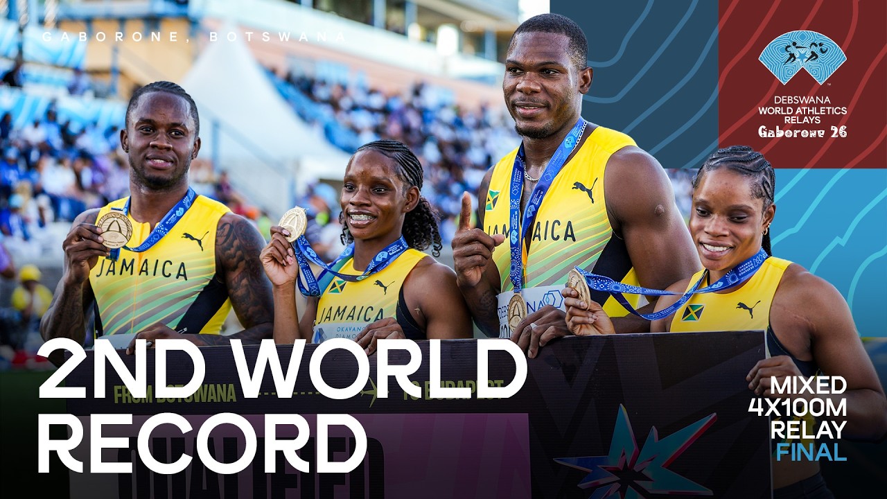 2nd World Record for Team Jamaica in the Mixed 4x100m | World Athletics Relays Gaborone 26