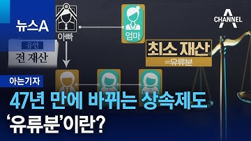 [아는기자]47년 만에 바뀌는 상속제도…‘유류분’이란? | 뉴스A