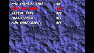 Mortal Kombat 3 Cheat Codes Menu