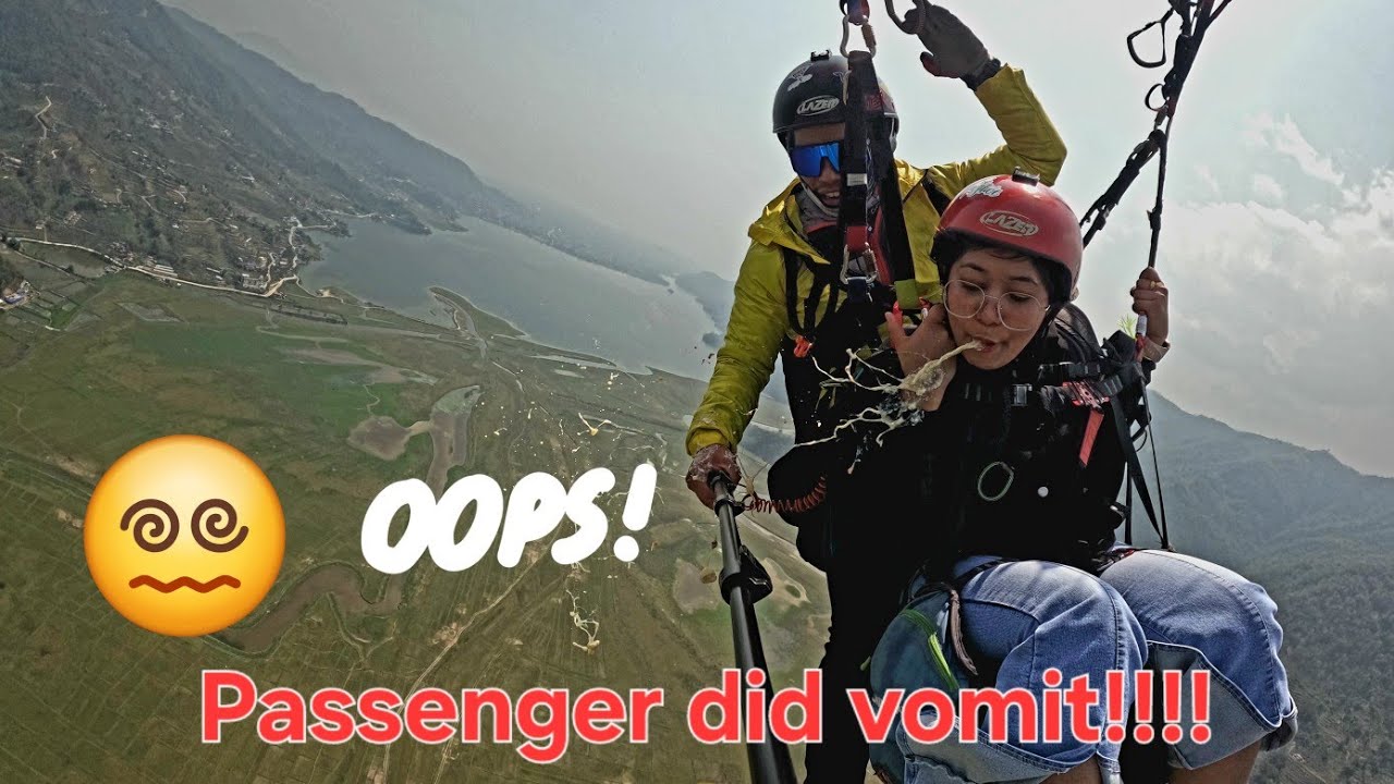 Paragliding Pokhara Nepal 🪂🇳🇵!!!Passenger did vomit Part 2😵!!!