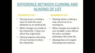 Nested list Comprehension || Cloning and Looping of lists || smart Starters