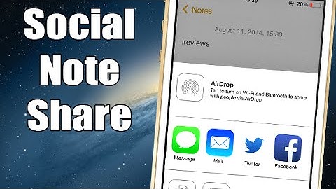 SocialNoteShare - iOS 7 Cydia Tweak