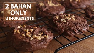 Resepi biskut Coklat Rangup | 2 Bahan | Cuba Buat Dan Hasilnya Wow | 2 Ingredients Chocolate Cookies