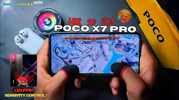 POCO X7 PRO HDR 120FPS 🔥 BGMI/PUBG Mobile Handcam | New Update 4.1 Test 😱 + New Sensitivity 🤩