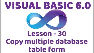 Visual Basic 6.0 | Copy multiple database table form