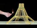 Burning Matchstick Eiffel Tower