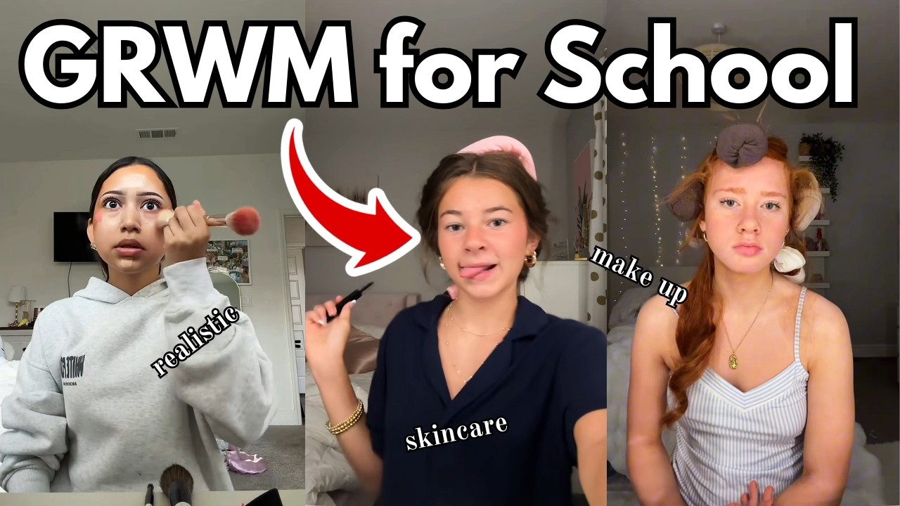 REALISTIC GRWM FOR SCHOOL📝🎀/ TikTok Compilation