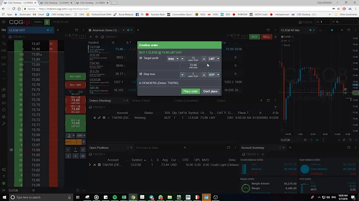 CQG Desktop - Brackets Order MESTI TENGOK! | Video 7