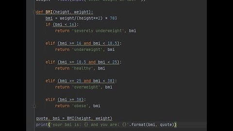 Python - BMI Calculator