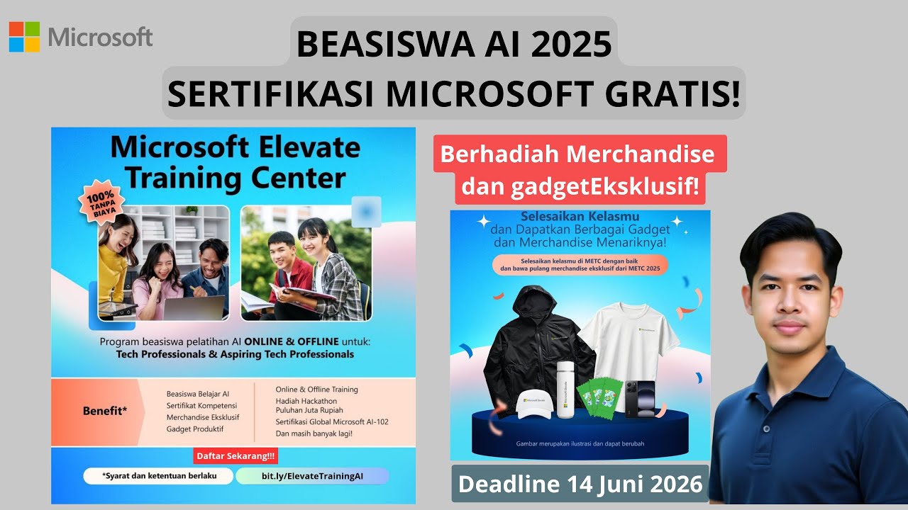 Resmi Dibuka! Microsoft Elevate 2025 — Pelatihan AI Bersertifikat & Bonus Merchandise Eksklusif