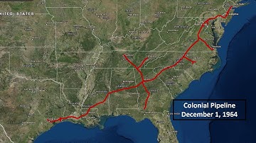Colonial Pipeline Construction Timeline Map
