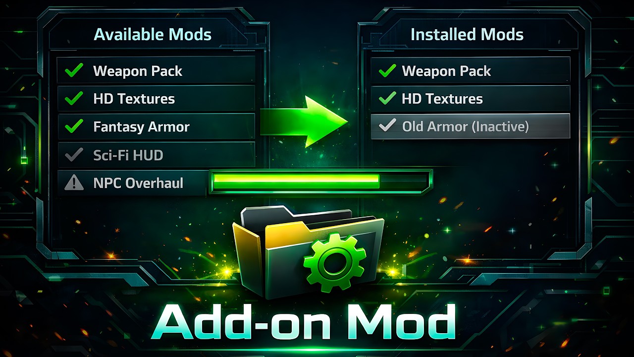 🔥Add‑on Mod Manager — это программа для удобного управления модификациями игр.