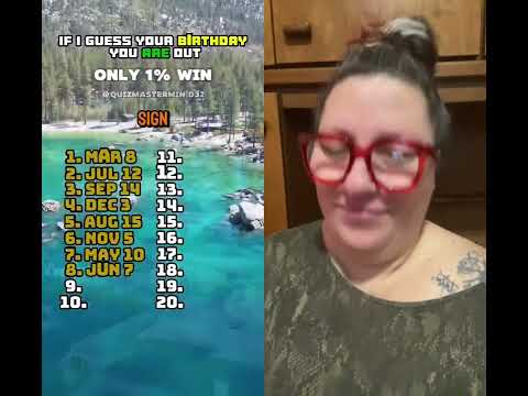 لقد خمنت عيد ميلادك تحدي الاسم ثنائي قصير