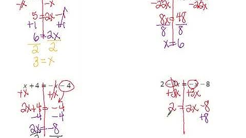 7.1 Solving Equations with Variables on Both Sides