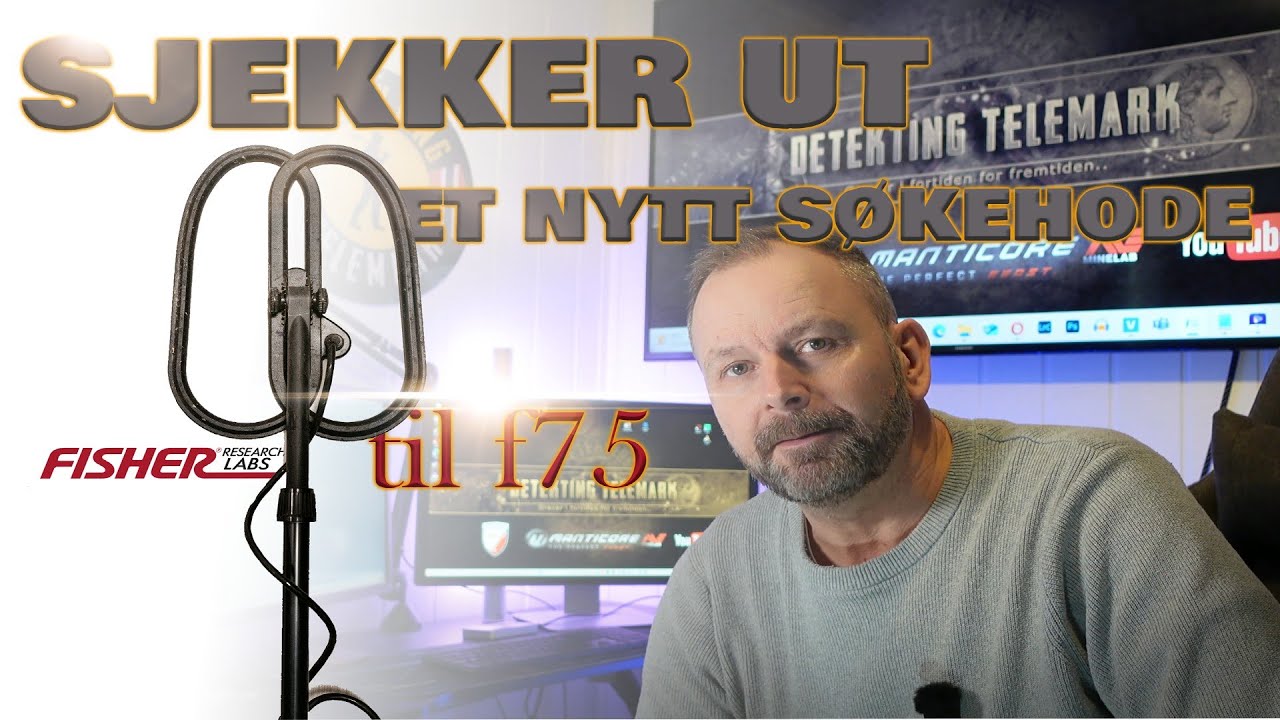 Sjekker ut det nye 12” søkehode for Fisher F75 metalldetektor