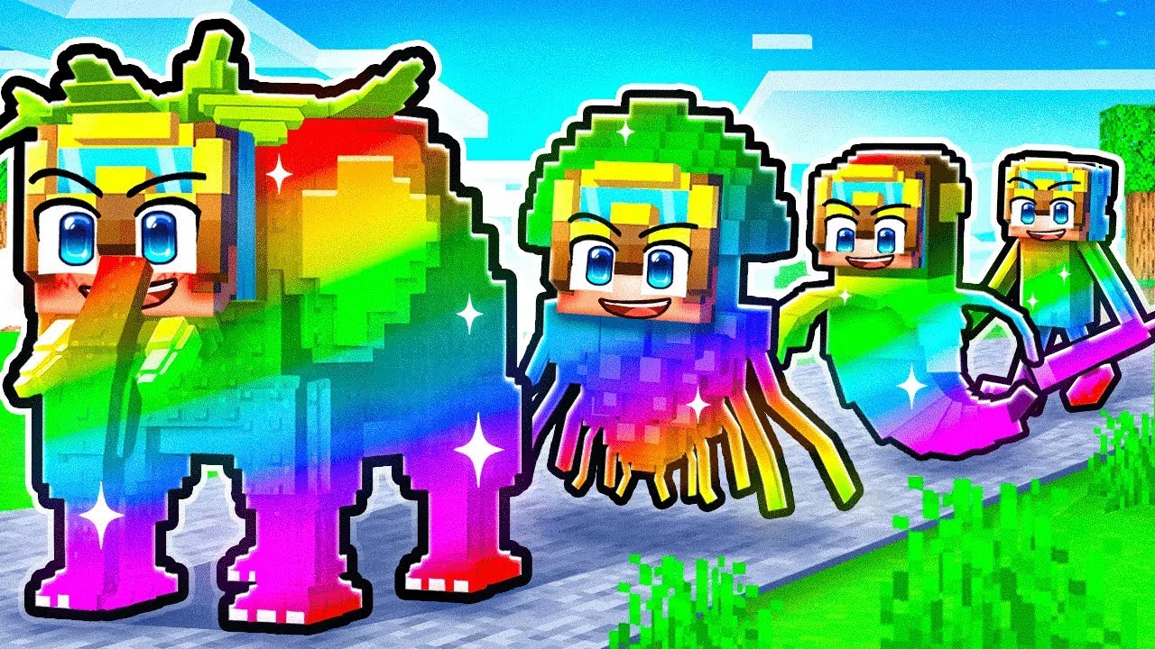 BIRTH to RAINBOW BRAINROT in Minecraft! - YouTube