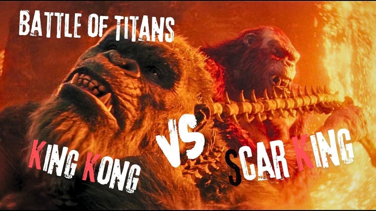 Kong vs Scar King Fight Full Scene 4K | Godzilla x Kong: The New Empire ...