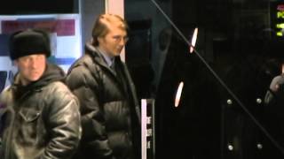 Paul Dano smoking a cigarette between takes on location of The Extra Man in NY!