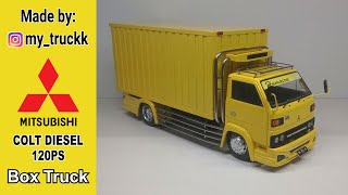 Miniatur Box Truck Mitsubishi Colt Diesel 120Ps - Handmade