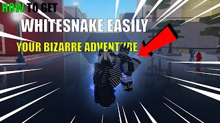 Your Bizarre Adventure How To Get Whitesnake Easily Youtube - roblox yba white snake