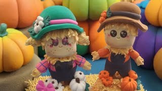  air dry foam clay kawaii scarecrow tutorial 