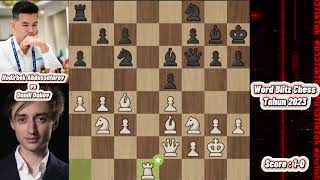Trap Knight!! Danil Dubov vs Nodirbek Abdussatorov ||| Word Blitz Chess 2023. Epic!!