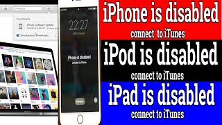 HOW TO RESTORE iPhone, iPod,iPad if password disabled?