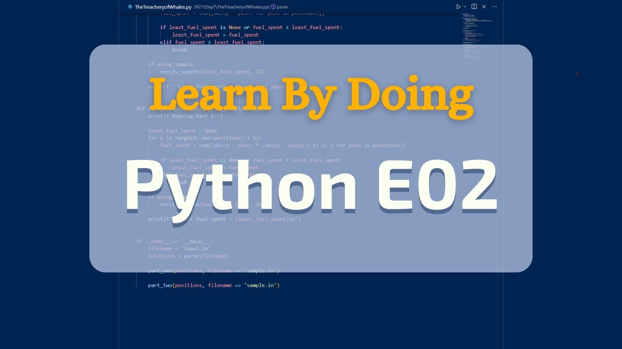 Learn By Doing - Python E02 - YouTube