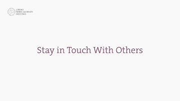 Eric Maskin: Stay in Touch With Others