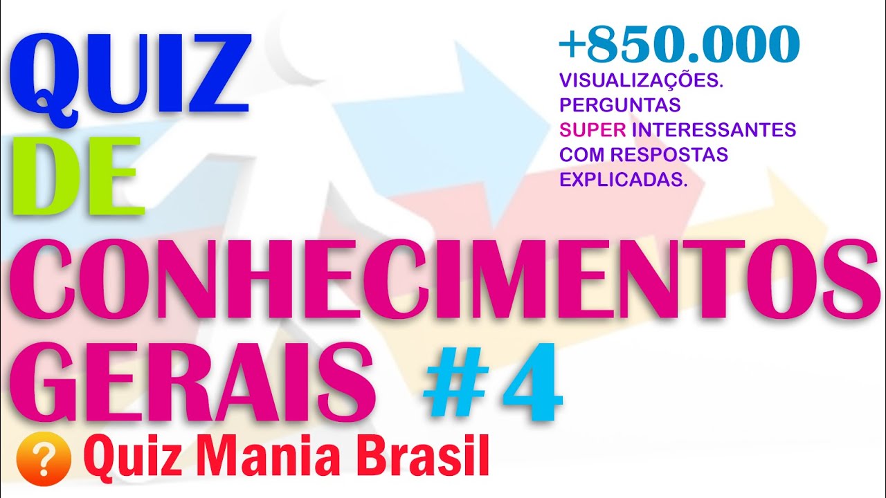 Quiz Mania Brasil 1 - Teste de Conhecimentos Gerais - Para treinar para  concursos e ENEM 