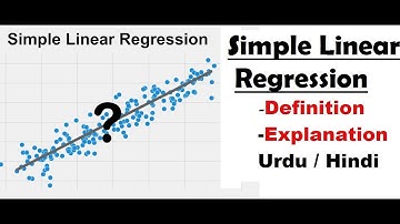 What is Simple Linear Regression with Examples? | Regression Analysis | Urdu / Hindi.